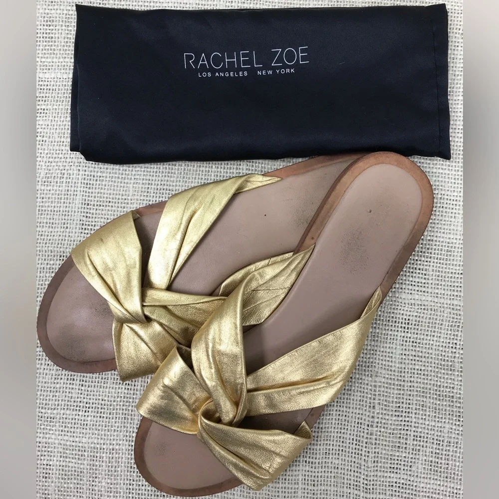 Rachel Zoe Gold Hampton Sandals Size 10